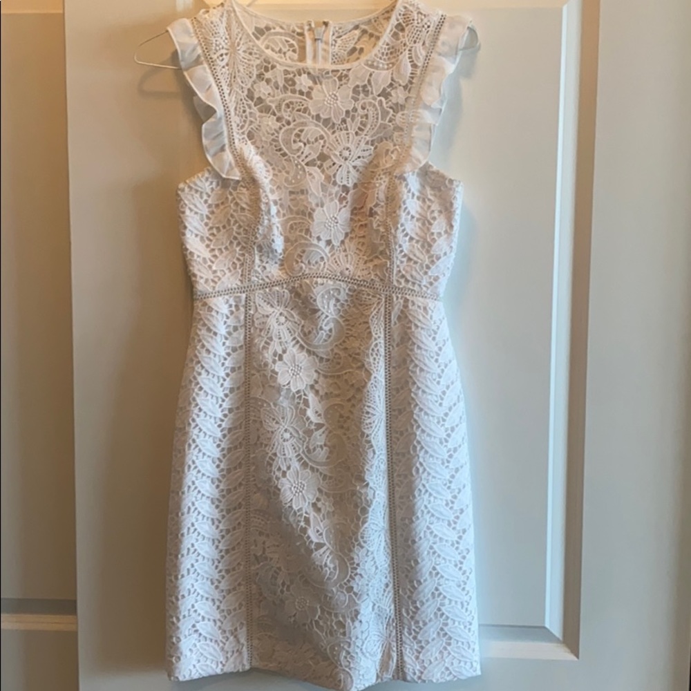 Lilly Pulitzer maya shift dress white floral lace